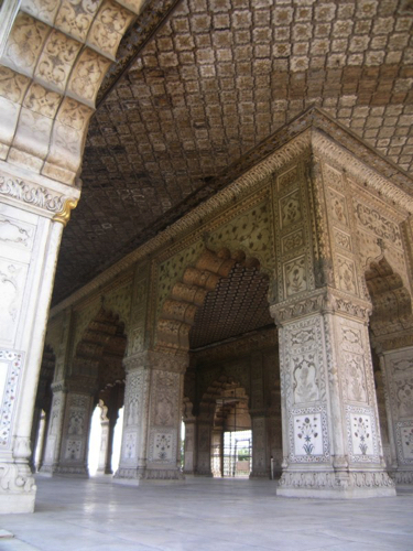 70 - Delicate carvings at 
the Red Fort, Dehli