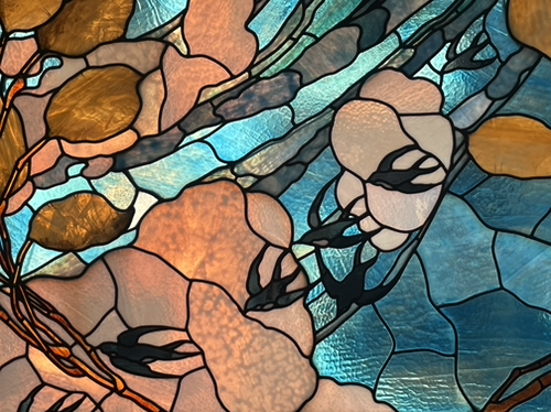 19 - Stained glass swifts at Casina delle Civette