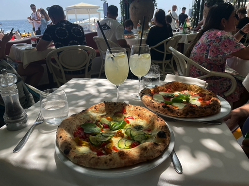 45 - Pizza and limencello spritzes on the ocean
