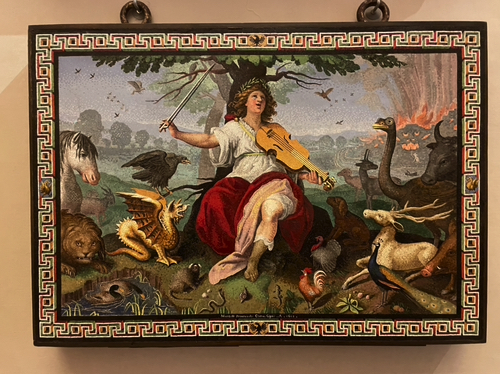26 - Unexpectedly detailed mosaic of Orpheus (ca. 8"x10')