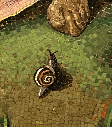 27 - up close mosaic snail (each tile is ca. 1 mmx 1 mm)