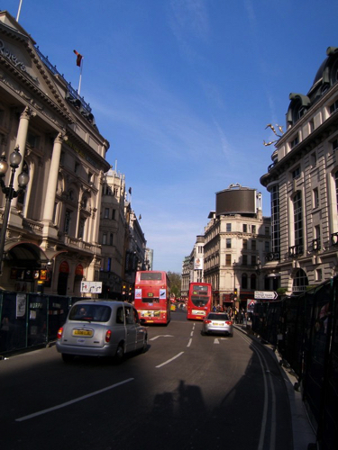 4 - London street with double decker busses